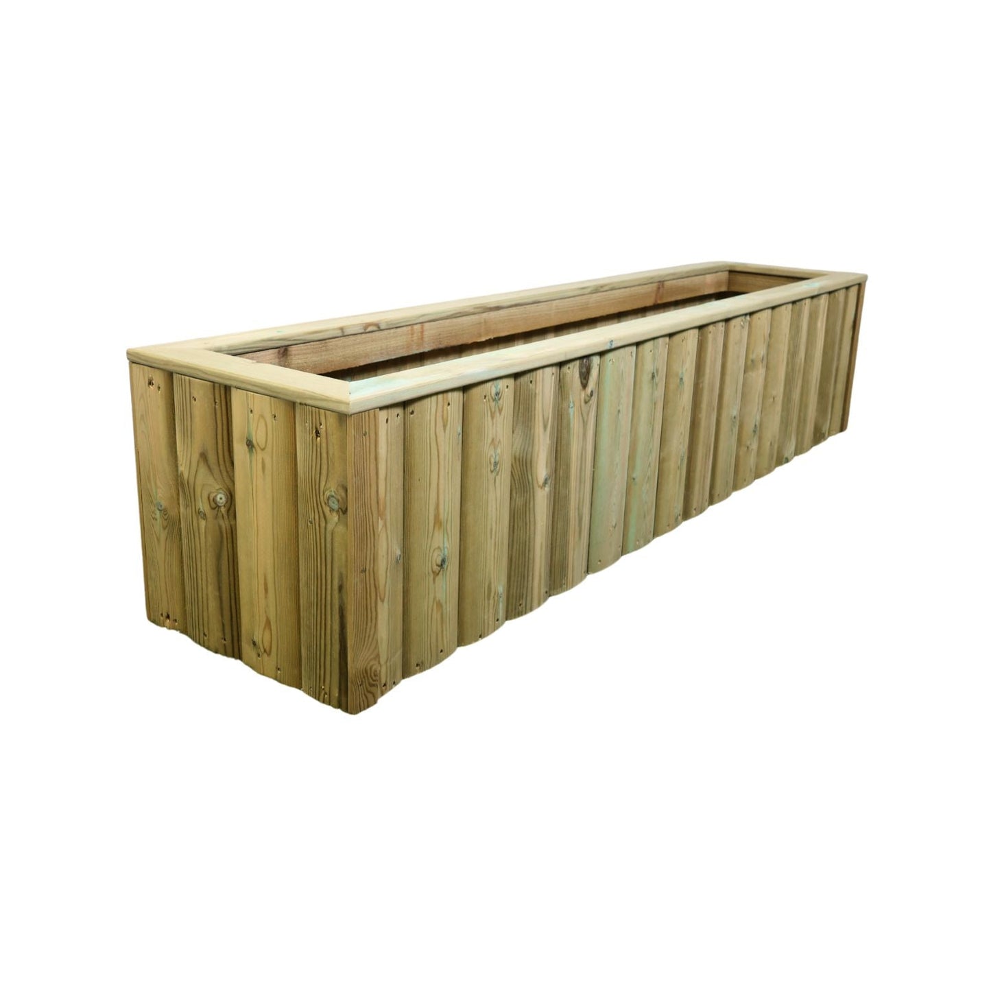 Heavy Duty Log Lap Wooden Garden Trough Planter – Pressure Treated Scandinavian Redwood