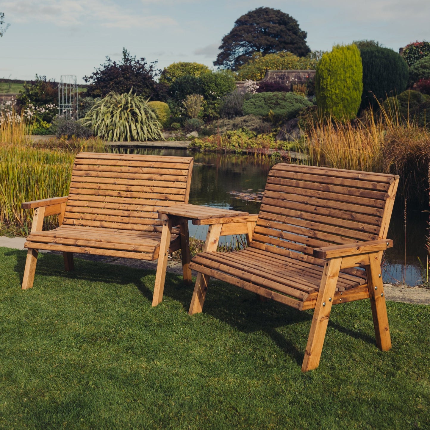 Valley 4 Seat Set 2 X 2 Seat Benches Angled
