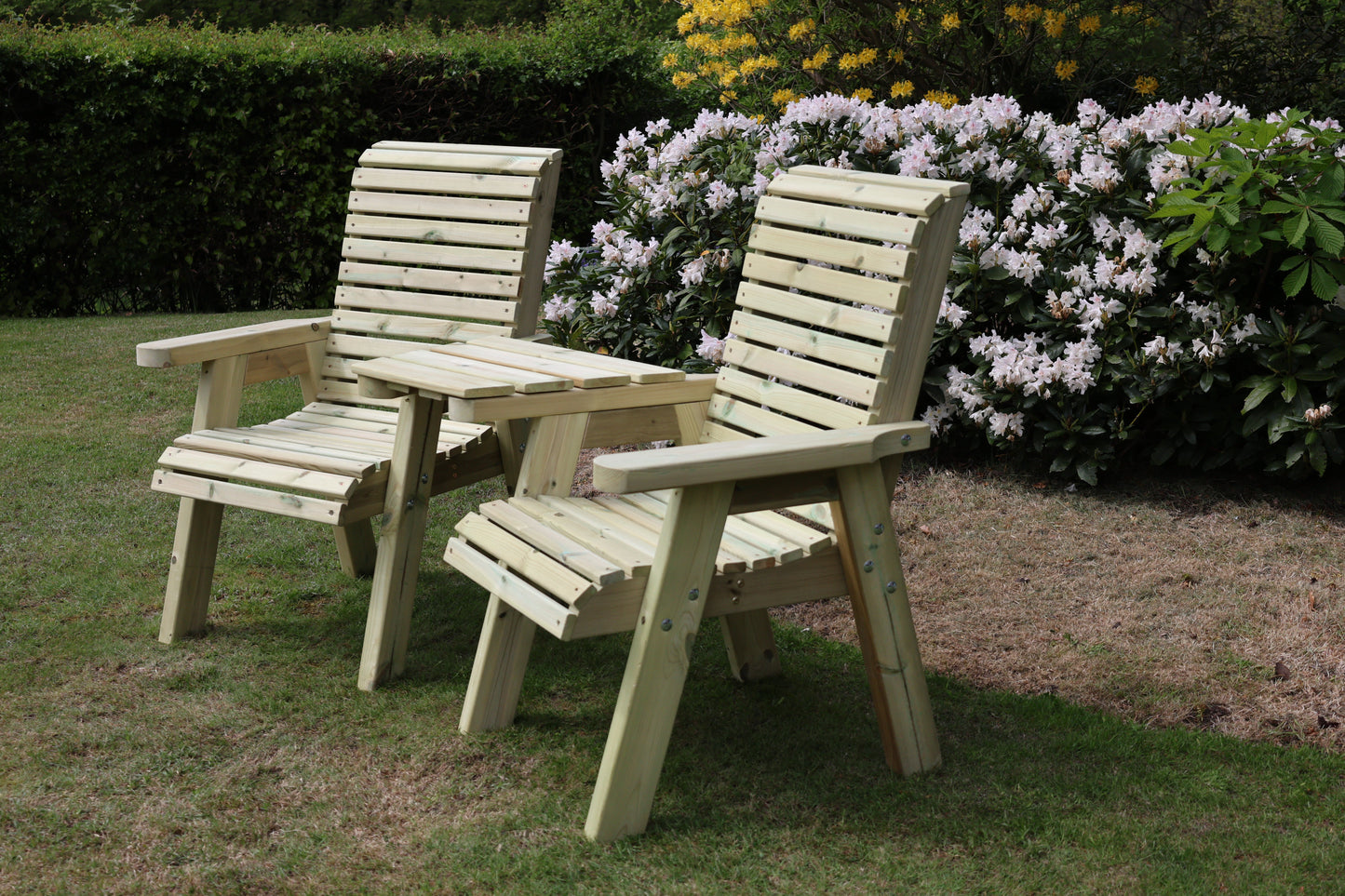 Ergonomic Loveseat - Angled Tray