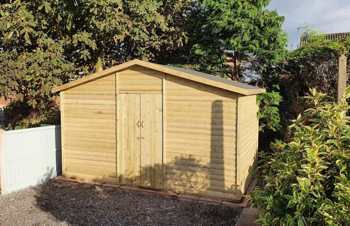 APEX GARDEN SHED 14x12 NO WINDOWS