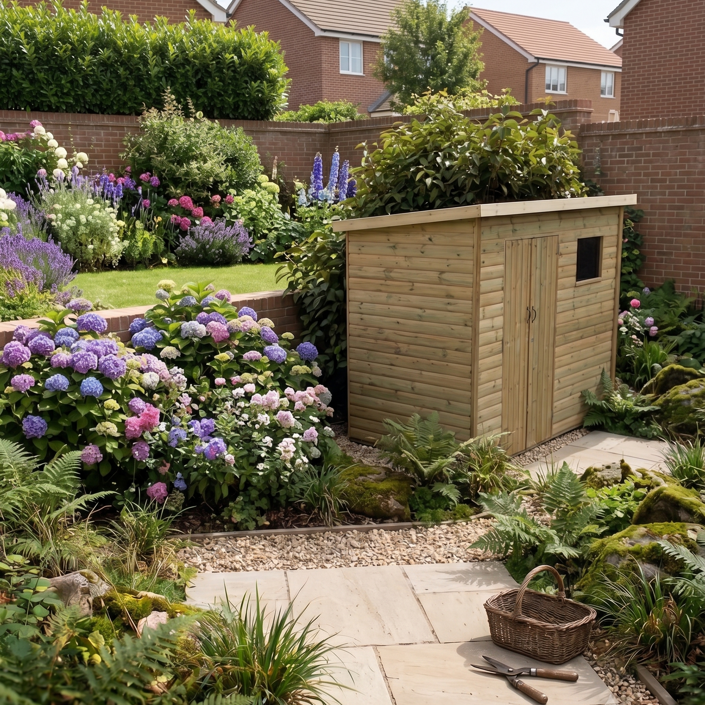 HEAVY DUTY 10X6 PENT SHED 1 Window Double Door Left Hand Side