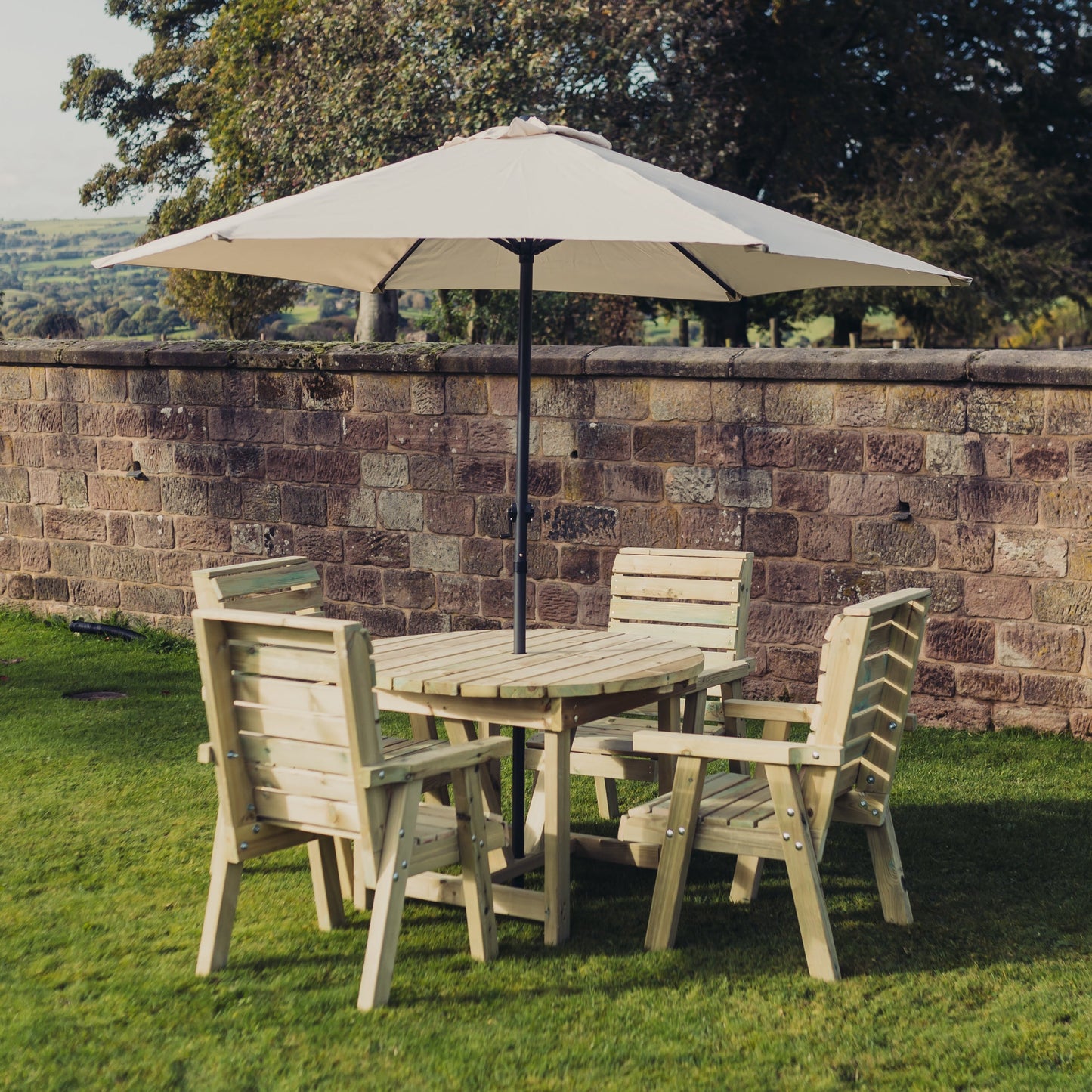 CLOVER ROUND TABLE SET - 4 SEATER