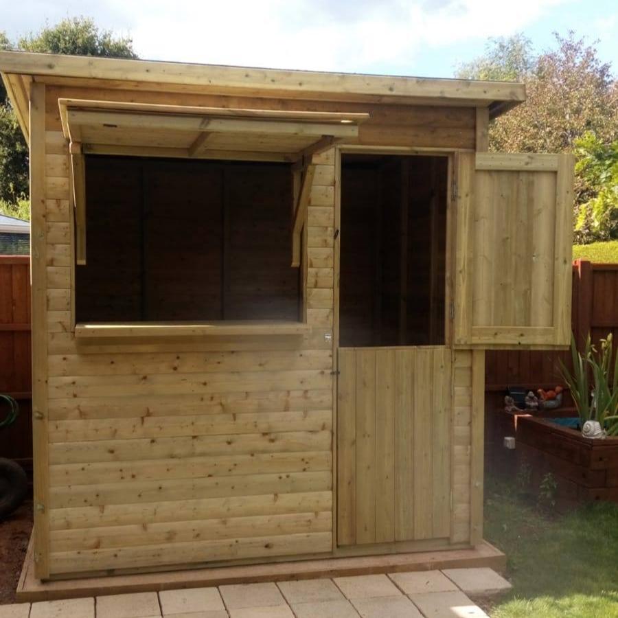 MARKET or GARDEN BAR - PENT ROOF - 8 x 6