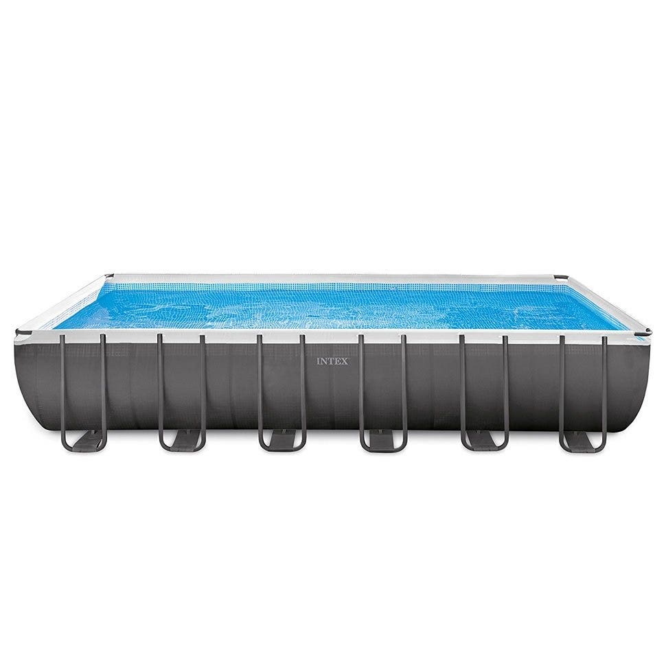 Intex 24ft x 12ft x 52" Ultra XTR Frame Rectangular Above Ground Swimming Pool with Sand Filter Pump and Accessories