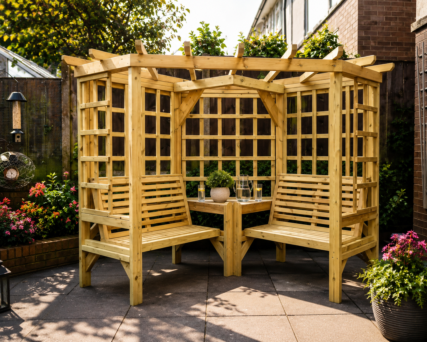 Clementine Heavy Duty Corner Arbour