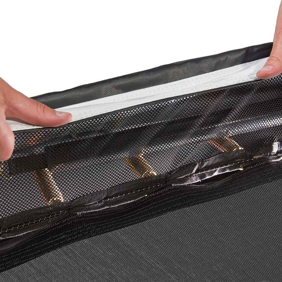 8ft 2" Salta Black Royal Baseground Round Trampoline with Enclosure