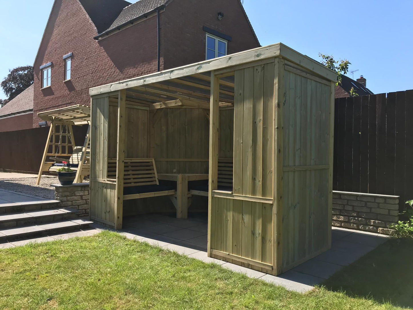 The Riviera Seated Pergola Enclosed 7 Seater