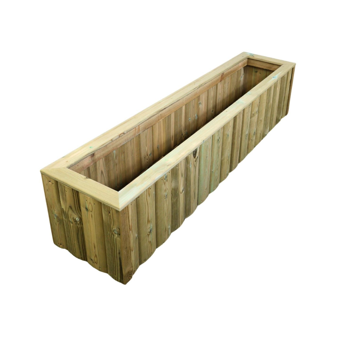 Heavy Duty Log Lap Wooden Garden Trough Planter – Pressure Treated Scandinavian Redwood