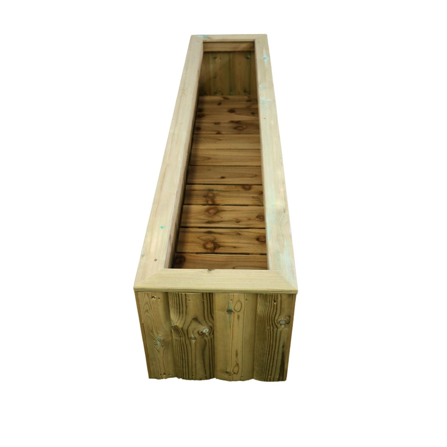 Heavy Duty Log Lap Wooden Garden Trough Planter – Pressure Treated Scandinavian Redwood