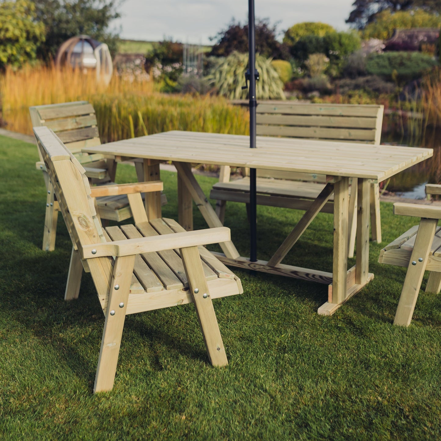 CLOVER TABLE SET - 179CM TABLE 2XC 2XB