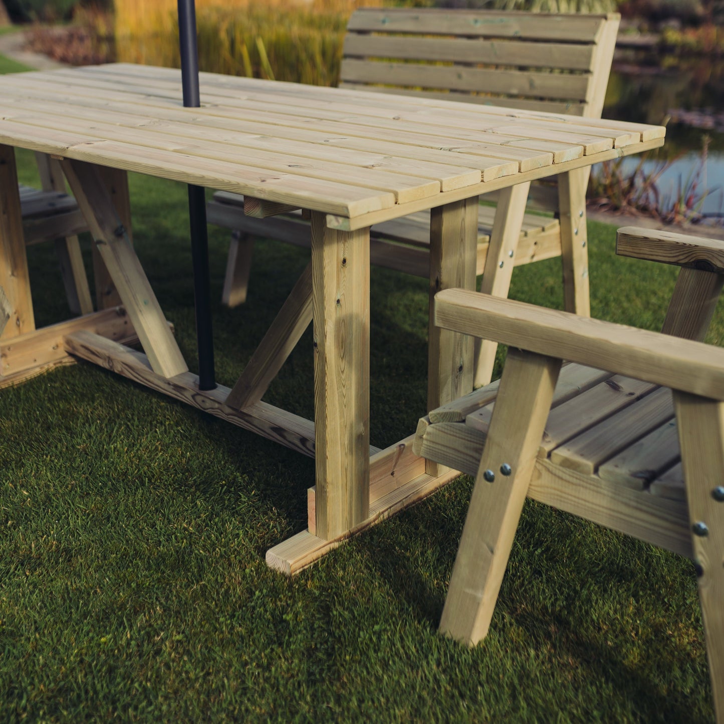 CLOVER TABLE SET - 179CM TABLE 2XC 2XB
