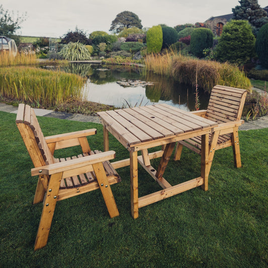 Valley 2 Seat Bistro Set 2 X Chairs 99cm Table