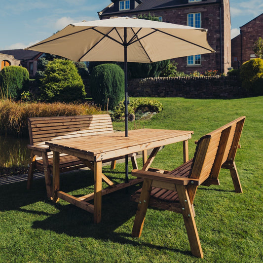 Valley Table Set - Sits 4 - 2 Benches