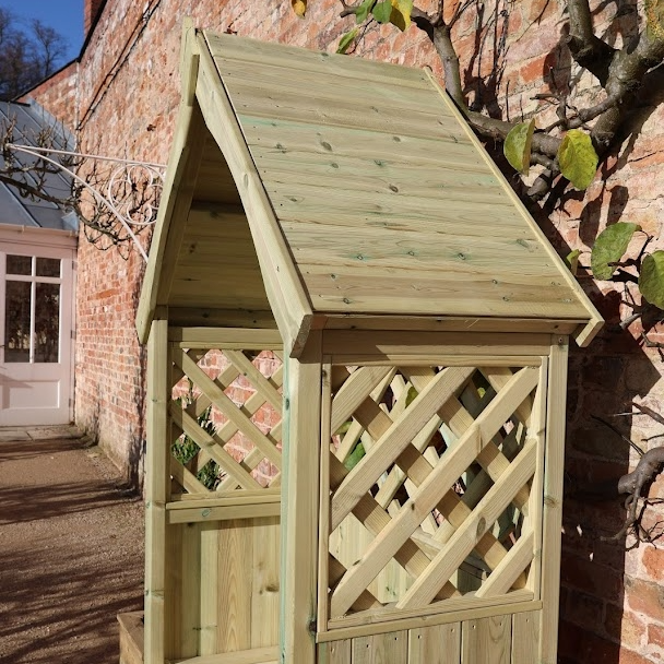 Wooden garden arbour