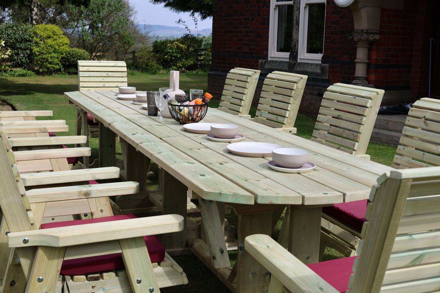 Ergo Large 10 Seater Table Set