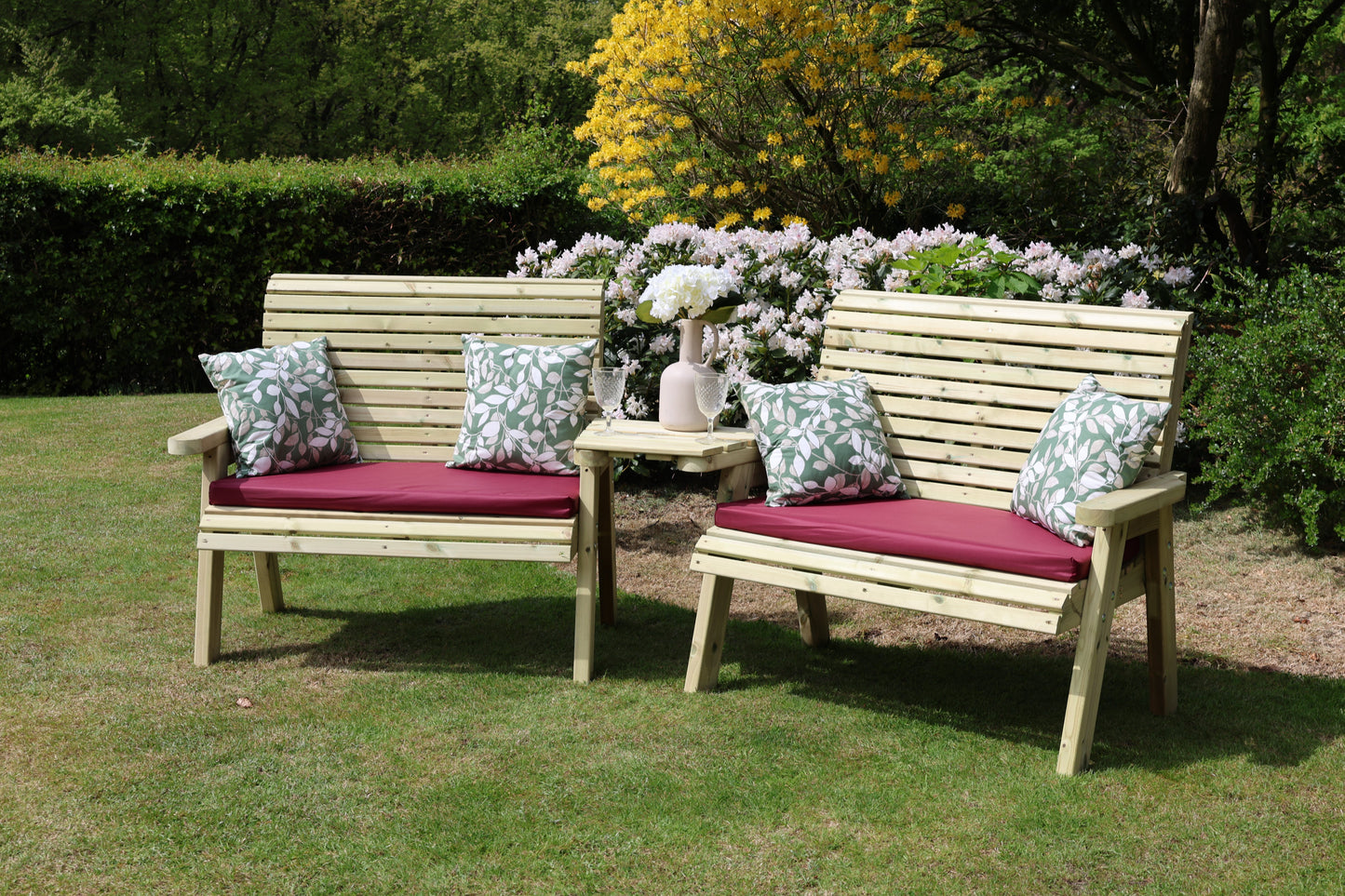 Ergo 4 Seat Bench Set - Angled Tray