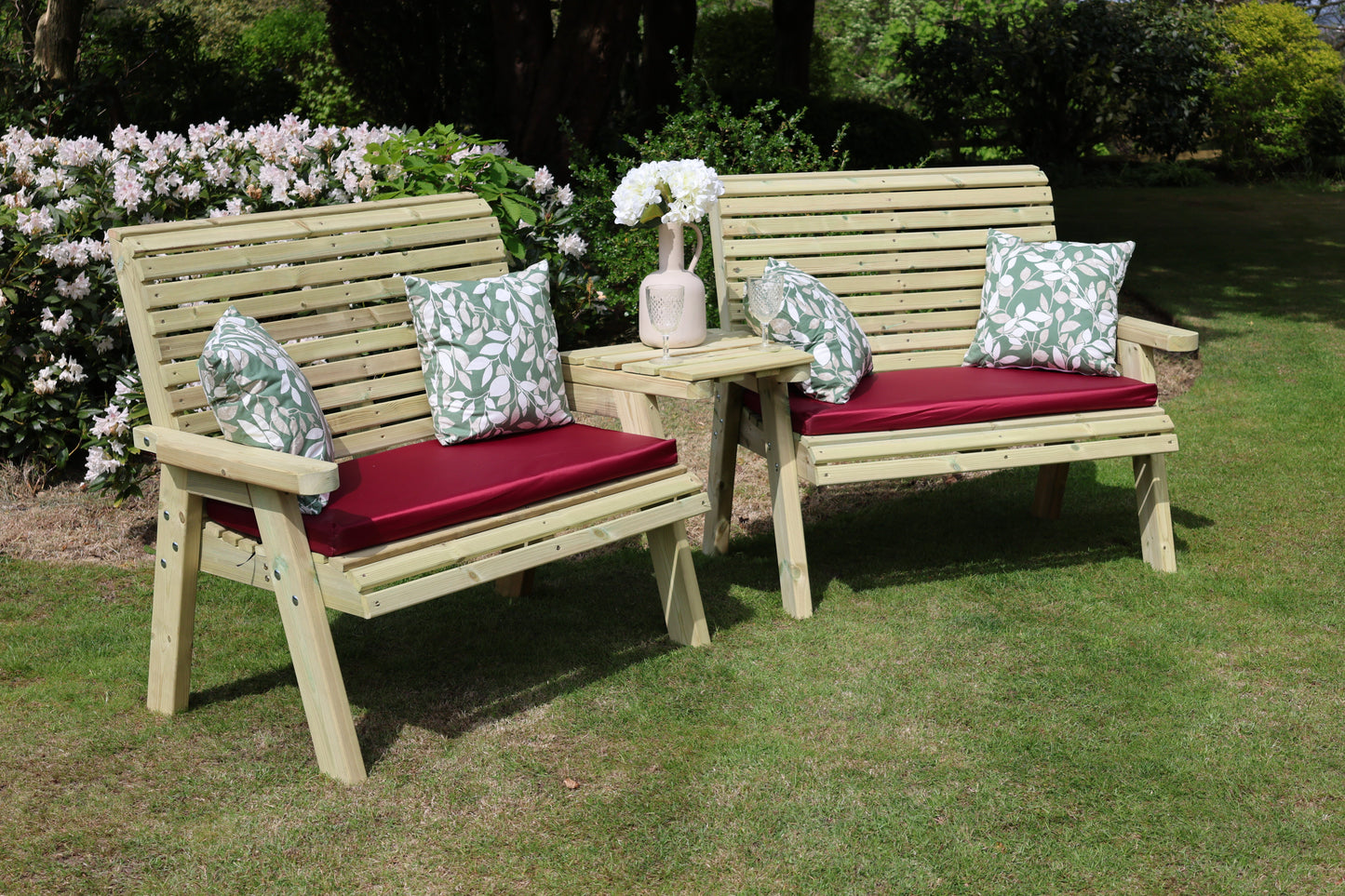 Ergo 4 Seat Bench Set - Angled Tray