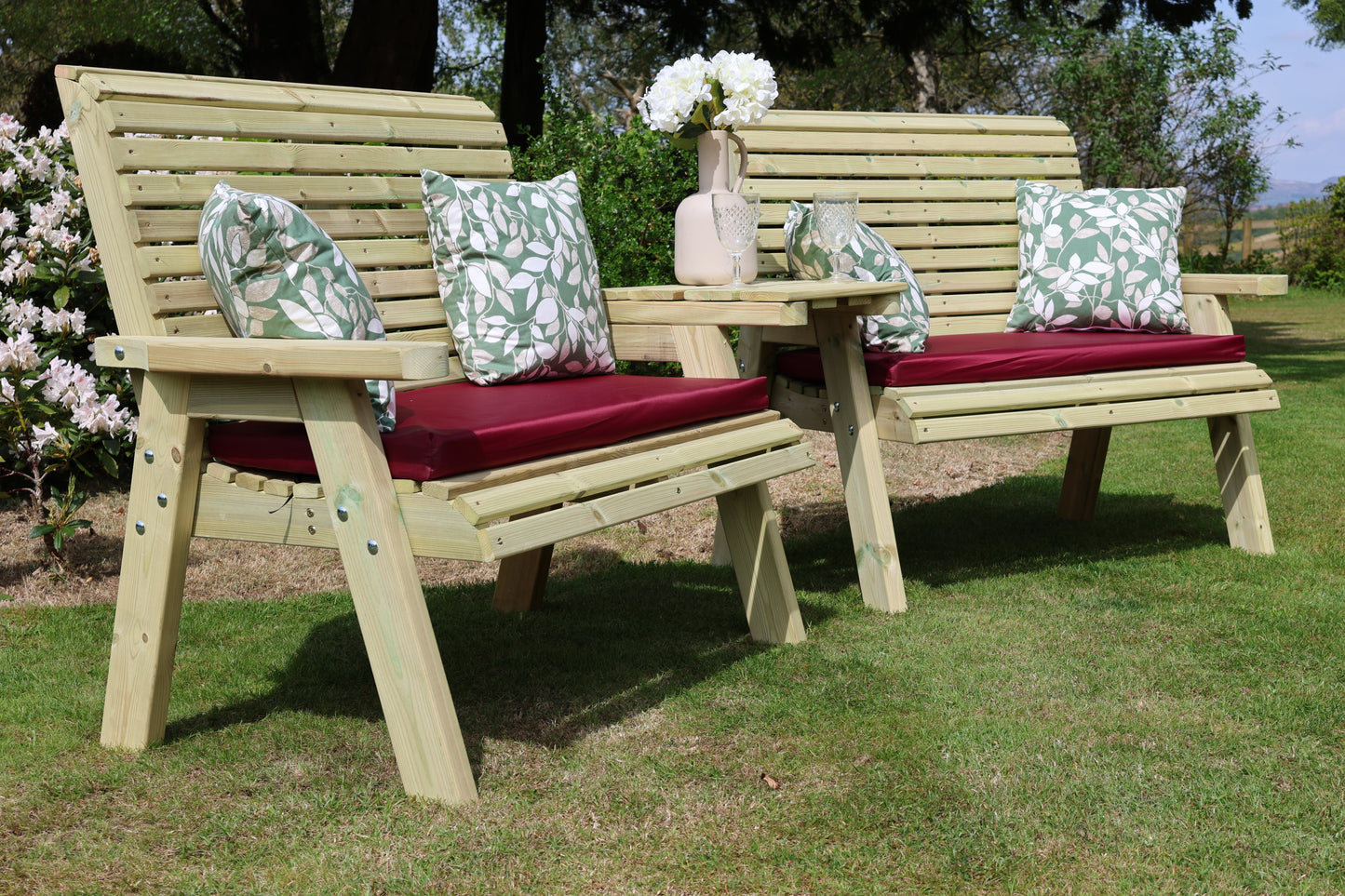 Ergo 4 Seat Bench Set - Angled Tray