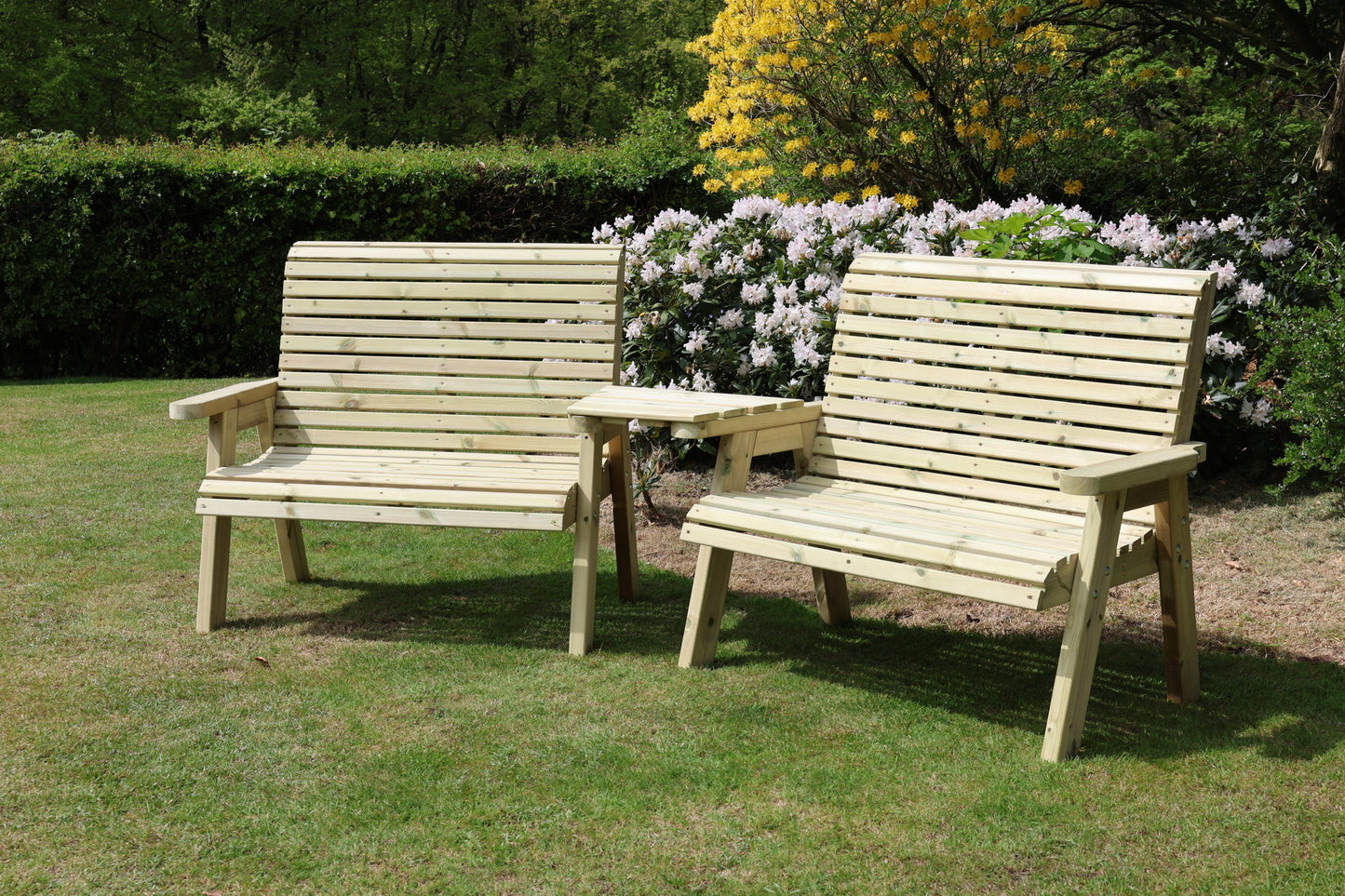 Ergo 4 Seat Bench Set - Angled Tray