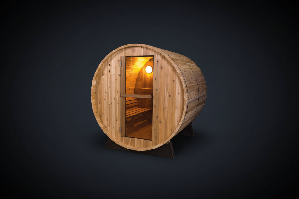 Fonteyn Barrel Sauna Rustic Red Cedar