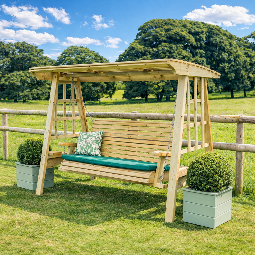 WOODEN GARDEN SWING