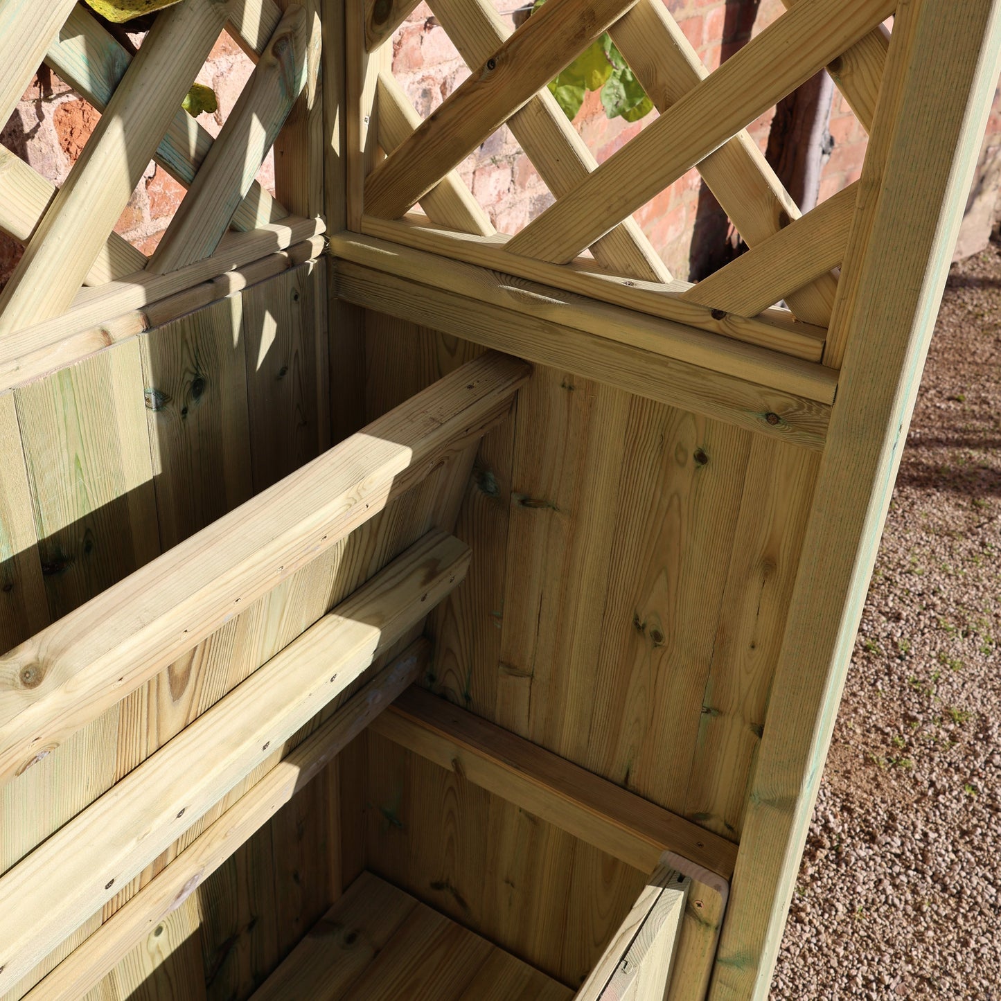 DAISY TRELLIS STORAGE ARBOUR - 2 SEATER