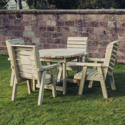CLOVER ROUND TABLE SET - 4 SEATER
