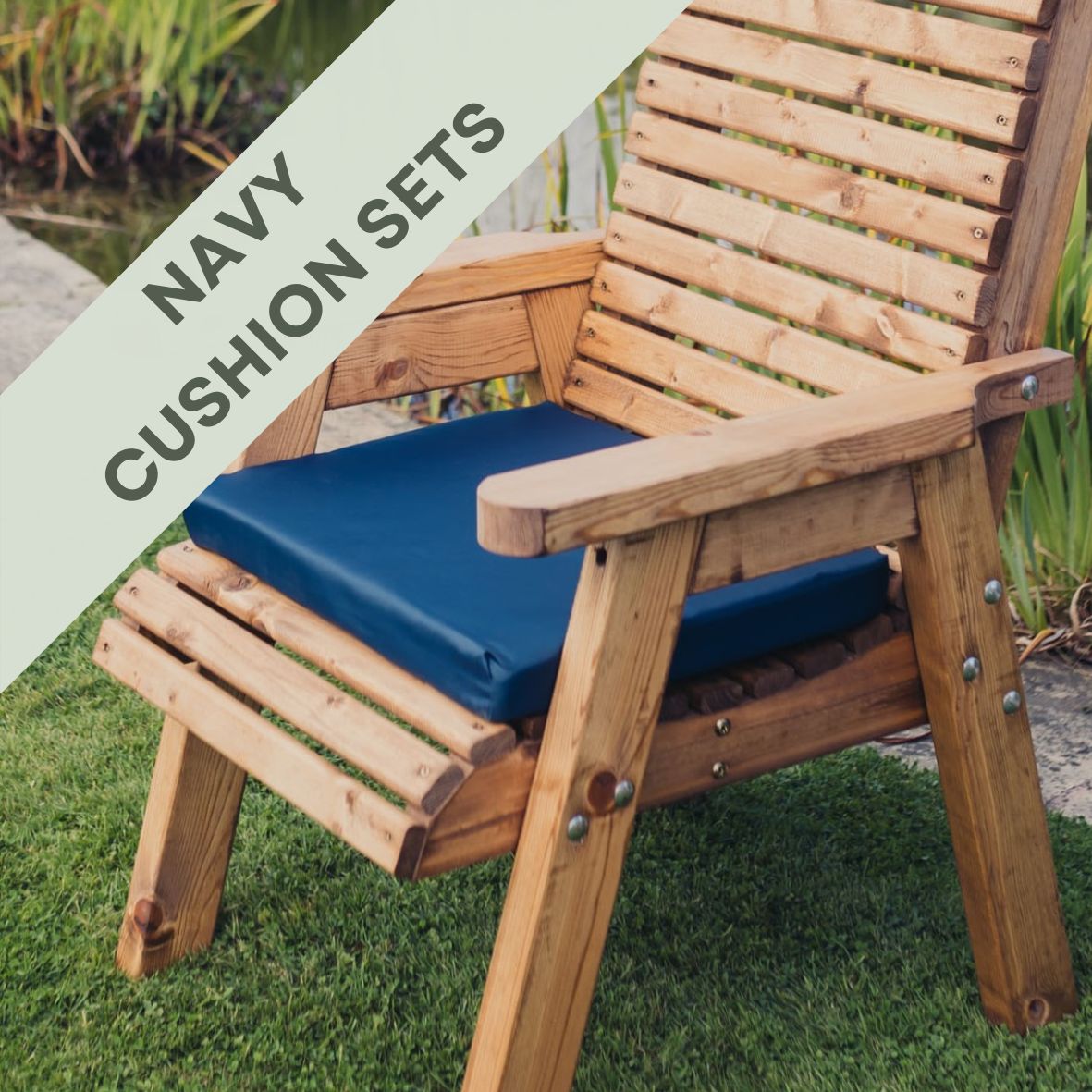 NAVY OUTDOOR CUSHION SETS
