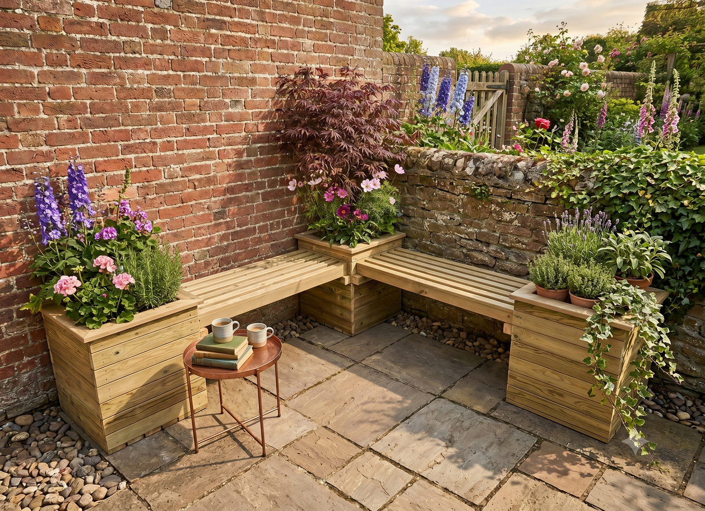 CORNER PLANTER BENCH