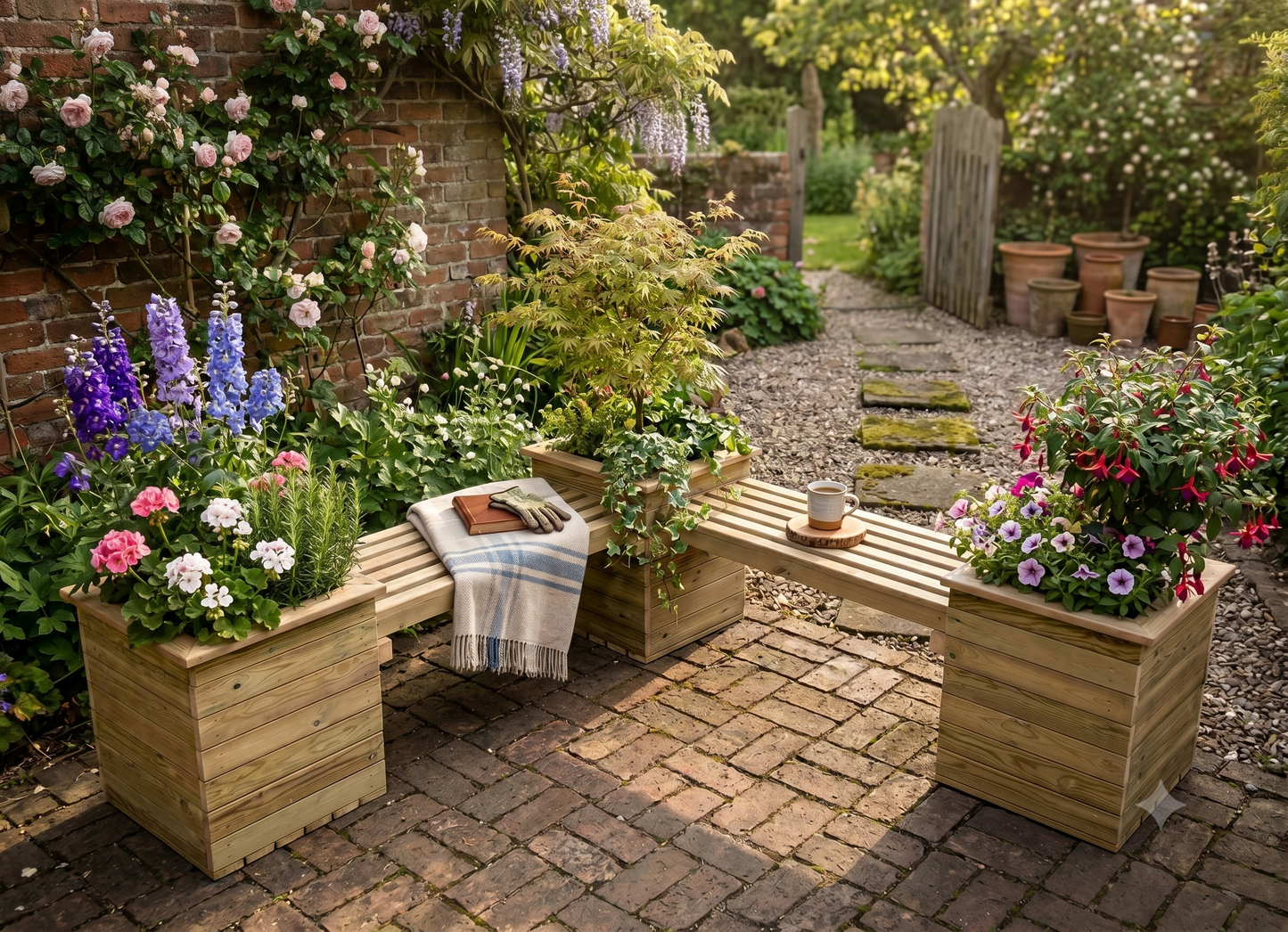 CORNER PLANTER BENCH