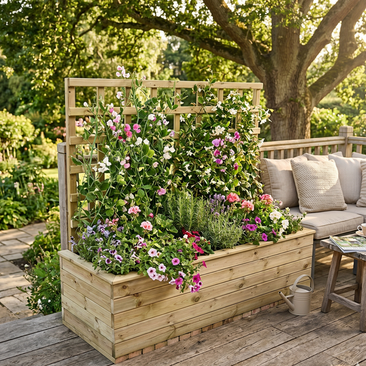 Large trough with trellis