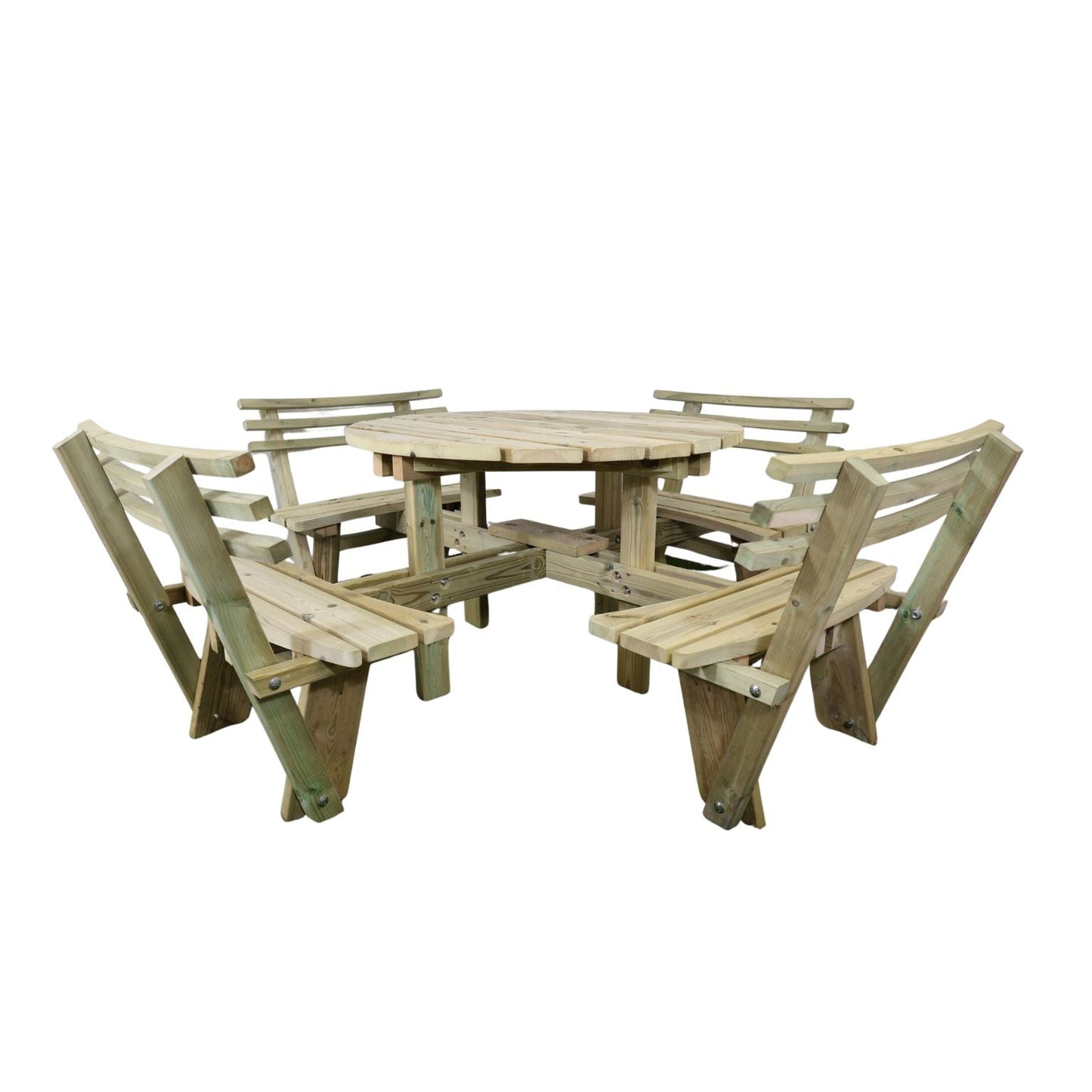 WESTWOOD ROUND PICNIC TABLE WITH BACKREST