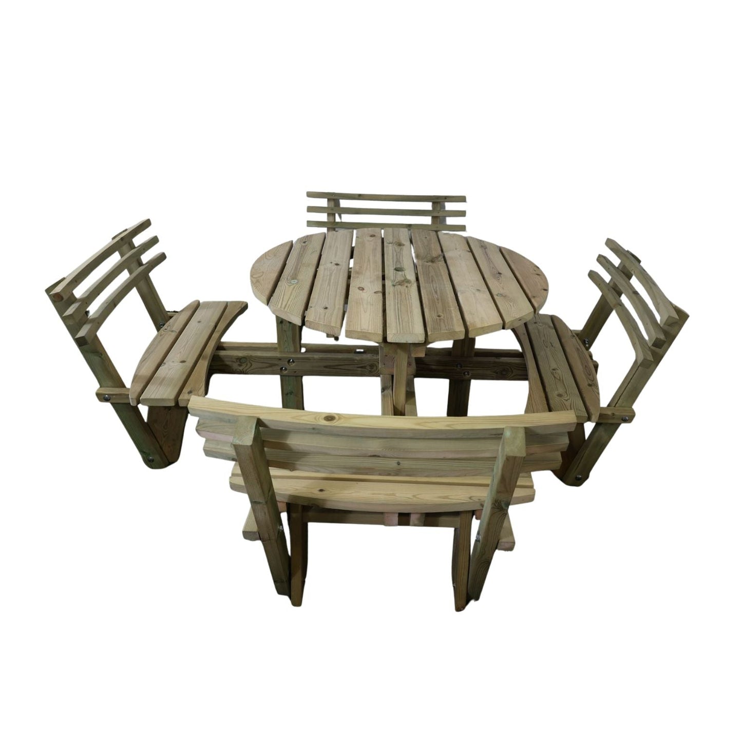 WESTWOOD ROUND PICNIC TABLE WITH BACKREST