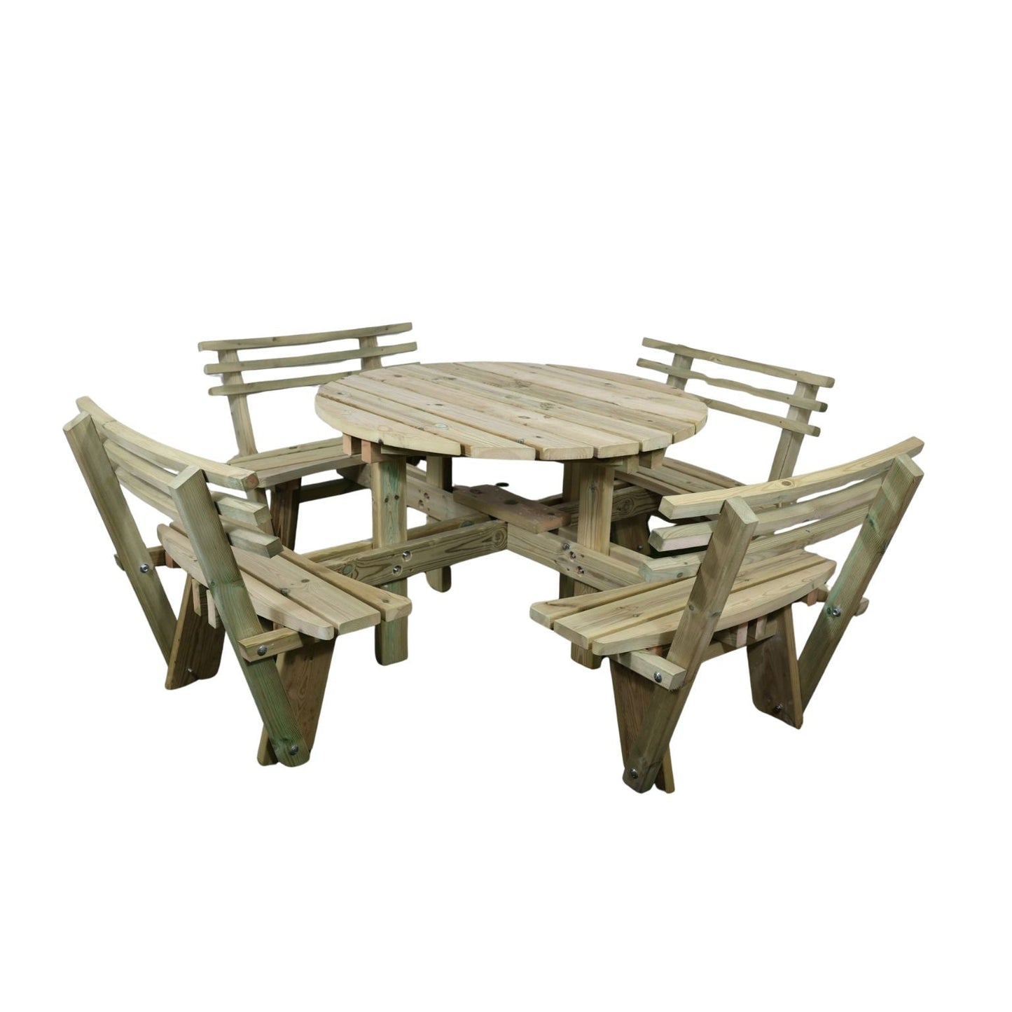 WESTWOOD ROUND PICNIC TABLE WITH BACKREST
