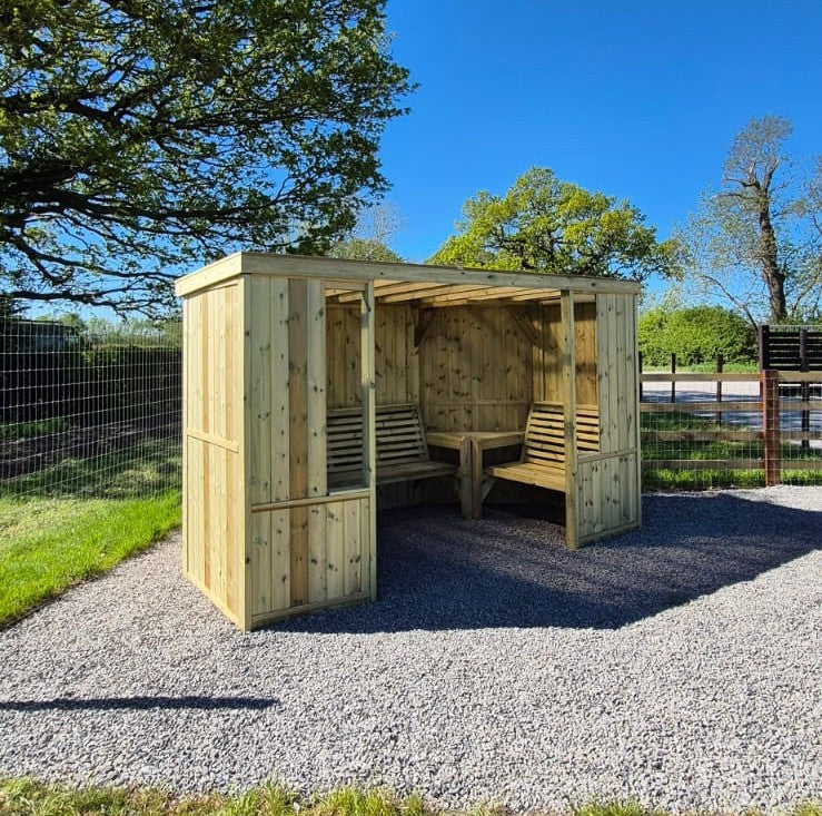 The Riviera Seated Pergola Enclosed 7 Seater