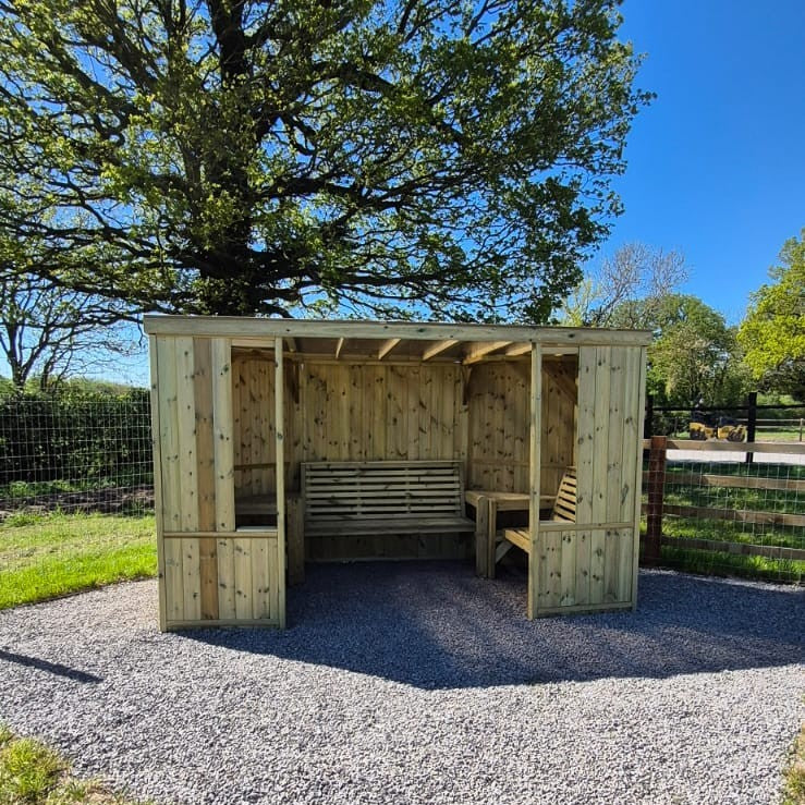 The Riviera Seated Pergola Enclosed 7 Seater