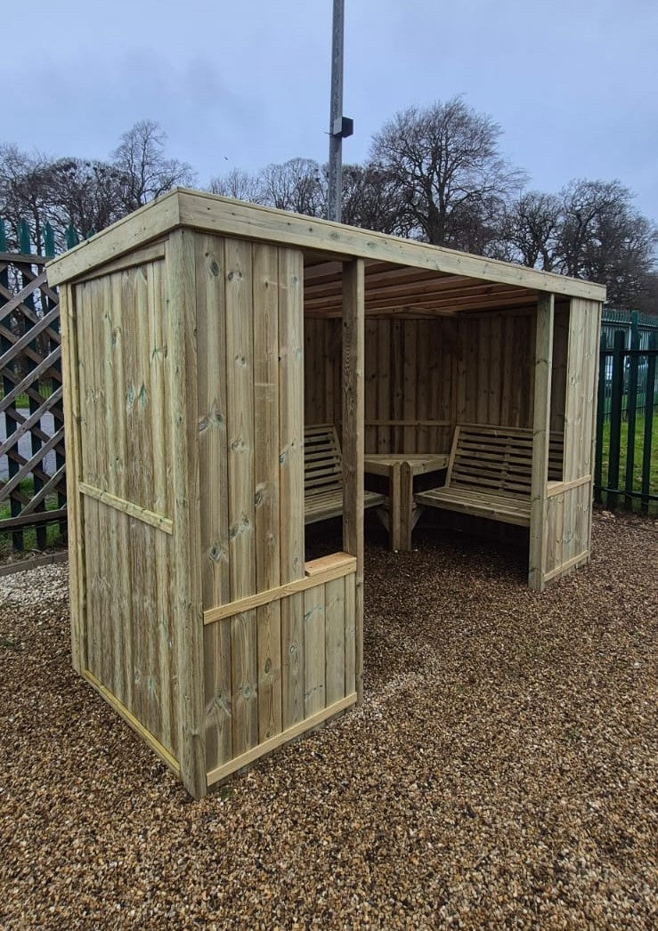 The Riviera Seated Pergola Enclosed 7 Seater