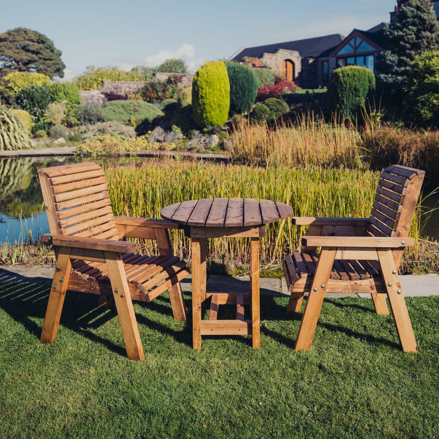 VALLEY 80CM BISTRO TABLE WITH 2 x C