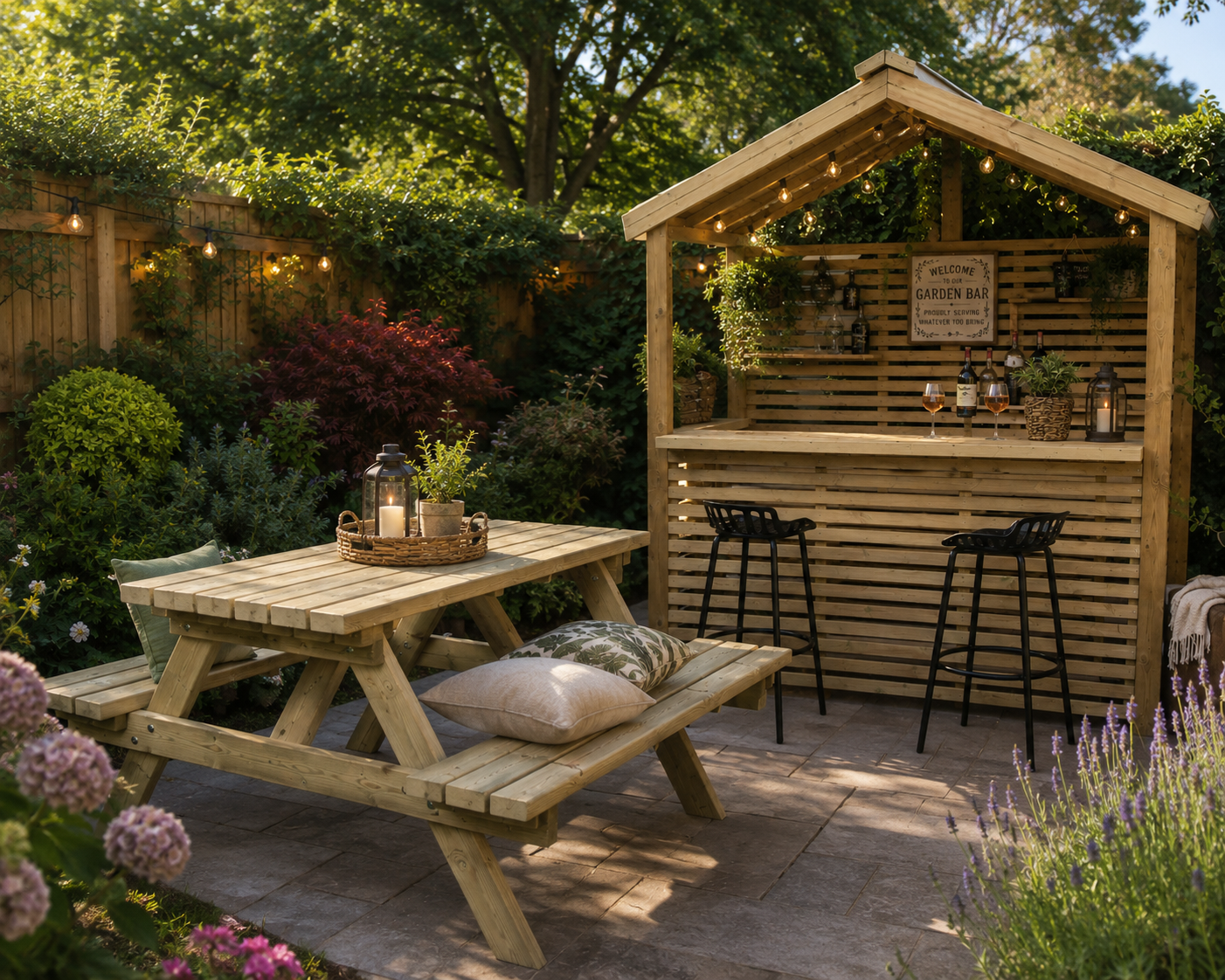 BAR & Picnic Table Combo